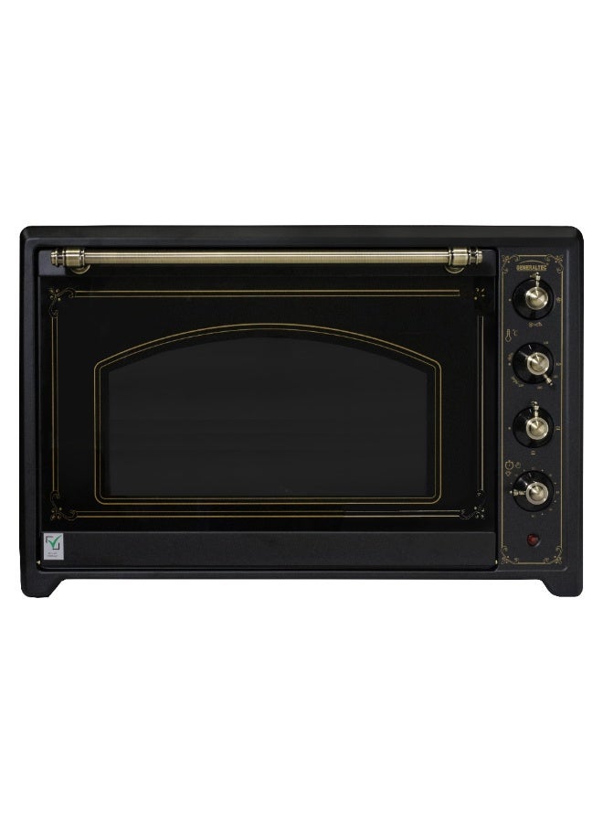 GENERALTEC فرن توستر كهربائي جنرالتيك 75 لتر مع شواية دوارة ومروحة هوائية، باب زجاجي مزدوج، قدرة 2800 واط، تحكم في درجة الحرارة من 100-250°C، مؤقت 60 دقيقة، فرن بسعة كبيرة للخبز والشواء والشوي - نموذج GOT101BR - ضمان سنة واحدة - Image 2